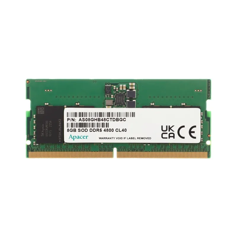 RAM (แรม) Apacer RAM 8GB SOD DDR5 4800 CL40 AS08GHB48CTDBGC